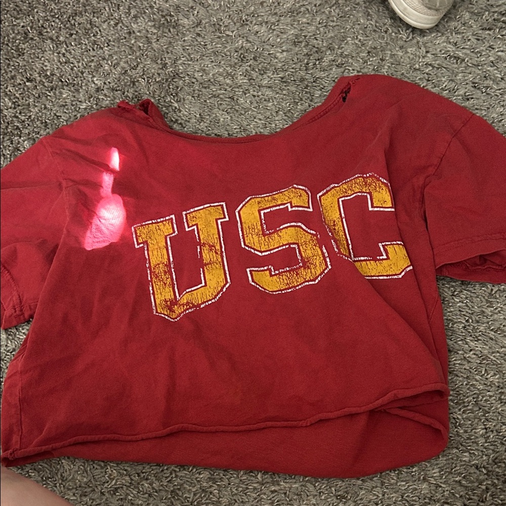 USC Red Crop Top